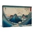 thumbnail image 1 of Global Gallery's 'Mount Fuji seen through the waves at Manazato no hama' by Ando Hiroshige Stretched Canvas Wall Art, 1 of 4