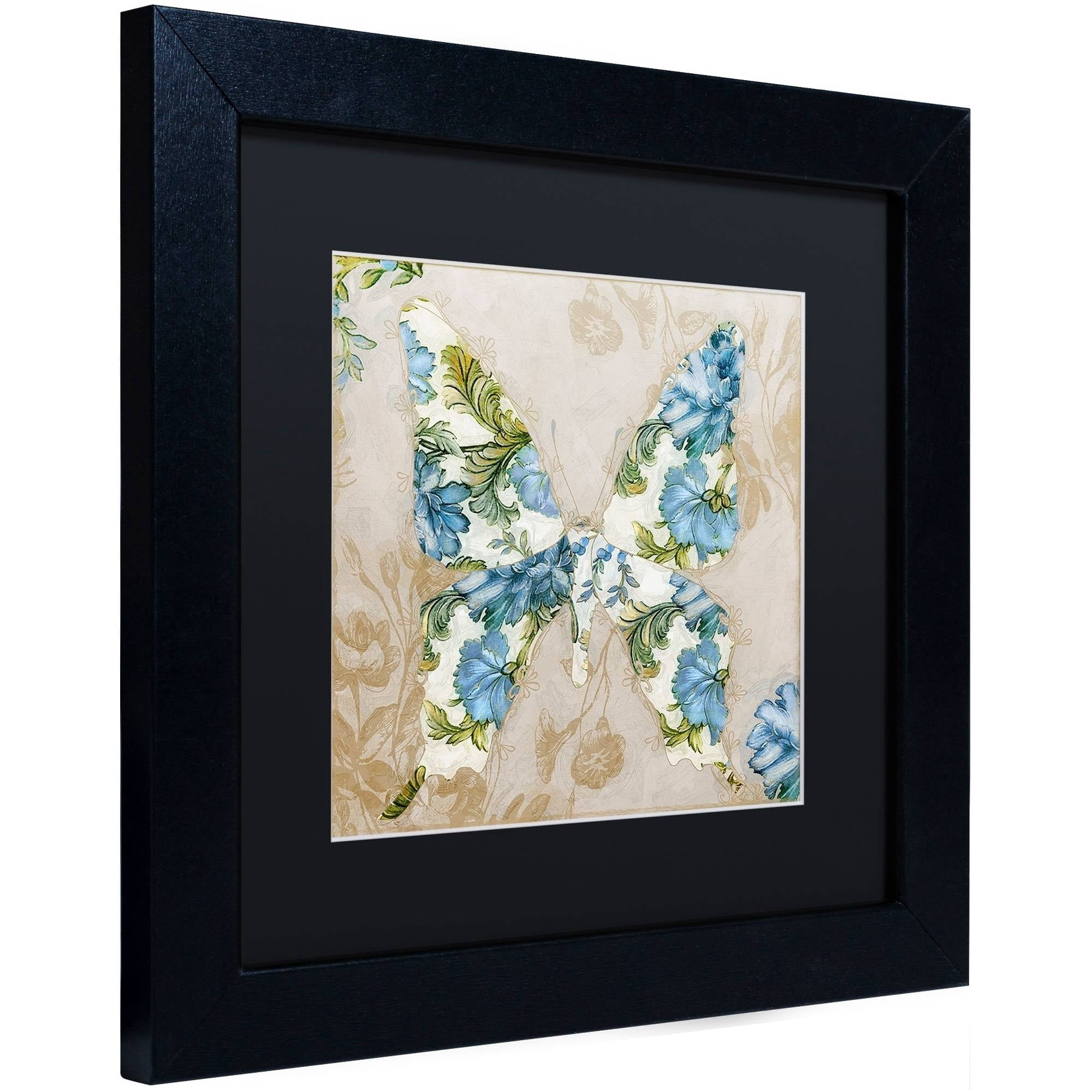 Trademark Fine Art "Winged Tapestry I" Canvas Art by Color Bakery Black Matte, Black Frame