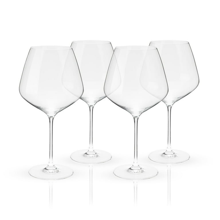 OSQI Metallic Silver Color Acrylic Wine Glasses Set of 4 (20oz), Premium  Quality Unbreakable Stemmed Acrylic Wine Glasses for All Purpose Red or  White