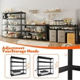 thumbnail image 6 of 72" H Garage Shelving 2000LBS Heavy Duty Storage Shelves Adjustable 5 Tier Metal Shelves for Storage Garage  Shelving Utility Racks,16" D x35.5 Wx72 H,Black, 6 of 13