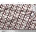thumbnail image 2 of Soimoi Brown Moss Georgette Fabric Gingham Check Print Fabric by Yard 42 Inch Wide, 2 of 5