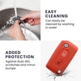 thumbnail image 5 of CHAO Accesorio para llave de coche compatible con llave de coche Peugeot Citroen, funda de silicona suave roja de 2 botones para llave de coche, 5 of 5