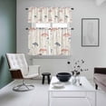 thumbnail image 5 of Dandelion Kitchen Curtains Valances and Tiers Set of 3 Vintage Flower Leaf Farmhouse Botanical Watercolor Tier Curtains and Valance with Rod Pocket for Small Windows, 27.5"x36", 5 of 9