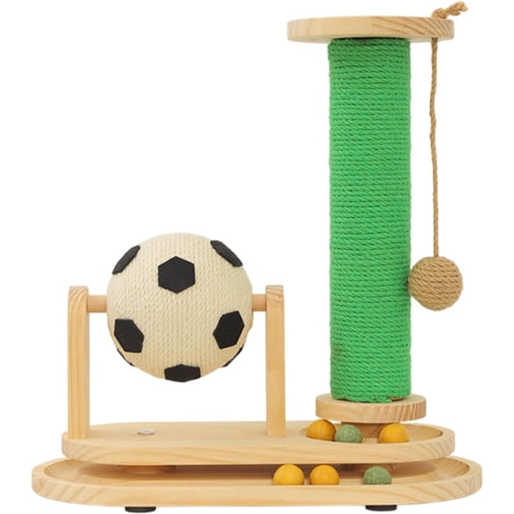 Cat Scratching Post with Soccer Scratching Ball, Wide Base