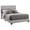 Gray, variant on Dorian Faux Leather Upholstered California King Bed Black