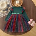 thumbnail image 6 of RFQWOVSR Girls Long Sleeve Gradient Mesh Princess Dress Fall Birthday Gown 3-4 Years, 6 of 7