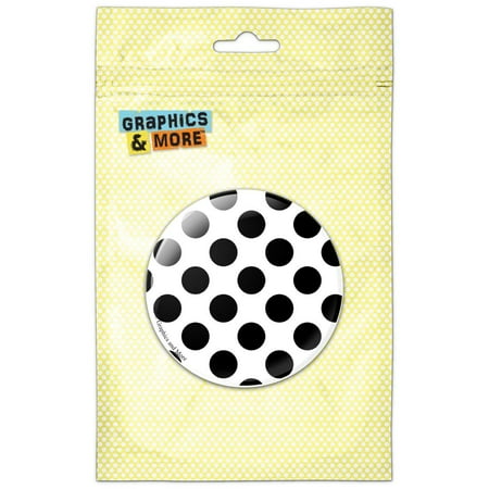 

Polka Dots Black White Refrigerator Button Magnet