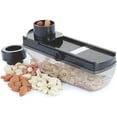 thumbnail image 1 of Trancheuse de Fruits Secs en Plastique, Lames en Acier Inoxydable Réglables avec Récipient en Plastique, Portable Compact avec Support et Récipient par Dark Handcraft, 1 of 6
