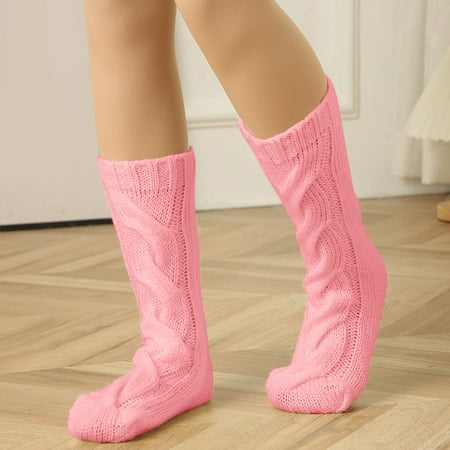 

5 pairs Women Casual Wool Socks Solid Color Knitted Lace Socks womens socks Color random