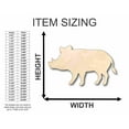 thumbnail image 2 of Unfinished Wood Boar Pig Shape - Animal - Craft - up to 24" DIY 5" / 3/4", 2 of 3