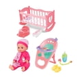 thumbnail image 3 of Baby Doll Toys Set 14 in whit 25 Pices with Doll, High Chair Seat, Crib, Milk Bottle for +3 Girls Boys., 3 of 6