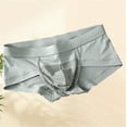 thumbnail image 2 of ShomPort Mid-Rise Waisted Briefs for Mens Solid Color Seamless Cotton Mesh Pouch Breathable Everyday Soft Panties, 2 of 3