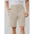 thumbnail image 2 of Demotime Men's Hiking Cargo Shorts Lightweight Casual Outdoor Work Shorts for Men with 5 Zipper Pockets Beige Gray 2XL, 2 of 7