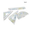 thumbnail image 3 of Dalazy 4 Pieces/Set Ruler DIY Crafts Protractor Drafting Measuring Tool Stationery with Scale Mathematical Rulers Student Supply, 3 of 6