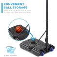 thumbnail image 5 of CHTER Kids Height-Adjustable Basketball Hoop, Portable Backboard Set w/ 2 Wheels, Fillable Base, 70.5in to 82.3in Tall, 5 of 7