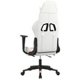 thumbnail image 5 of vidaXL Massage Gaming Chair with Footrest, Reclining, Height Adjustable, Swivel, White & Pink, 5 of 6