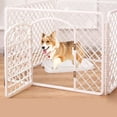 thumbnail image 1 of Pet Cage Pet Crate Pet Cage Multipurpose Portable  Sturdy Washable Dog Crate For Small Medium Dogs Pure White Small Complete Set Approx. 90x90x60cm / 35.4x35.4x23.6in, 1 of 5
