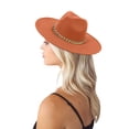 thumbnail image 4 of RYKJLWY Hats for Men Fashionable Fedora Fedoras Men Wide for Women Dress Hat Women and Hats Baseball Caps Panama Hat Men（Orange,One Size）, 4 of 9