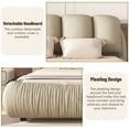 thumbnail image 3 of King Size Bed with Detachable Headboard, Luxury Upholstered Bed with Large and Cloud-Like Headboard, Wooden Bed Frame Load Capacity 1000LBS, No Box Spring Needed, Cinerous(Expect Arrive date 2024/3/9), 3 of 9