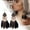 Black, variant on Wentin Earrings Clearance! 1 Pair Women Faux Feather Earrings Vintage Earrings Long Drop Dangle Earrings With Design Alloy Women Fashion Long Earrings For Daily Wear