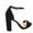 Black, variant on Shiner Women's Fashion Open Toe Ankle Strap Buckle Chunky High Heels Sandals Shoes ( Red, 8 )