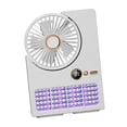 thumbnail image 4 of Ventilador portátil con pantalla LED, 2 en 1, 5 velocidades, lámpara de viento, ventilador de escritorio para dormitorio recargable, 4 of 8