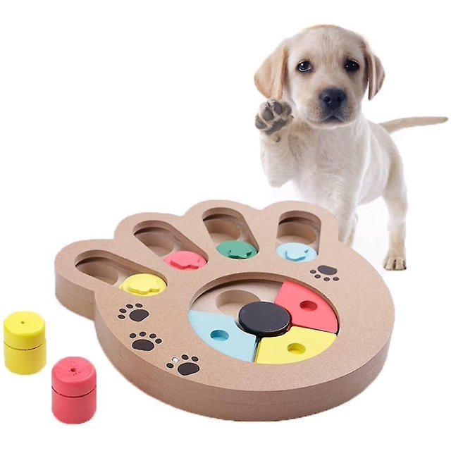 Perros Juguetes de inteligencia Juego de estrategia Juguete Iq Entrenamiento Interactivo Hide & Seek Comer Alimentación lenta Juego de rompecabezas de madera para mascotas para perros y gatos kaili Sencillez