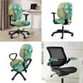 thumbnail image 2 of SCRAWLGOD Marble Print Teal Anti-Dust Computer Chair Cover with Arm Rest Slipcovers 4 PCS Washable Soft Desk Chair Seat Covers Easy to Remove Boss Chair Protector, 2 of 7