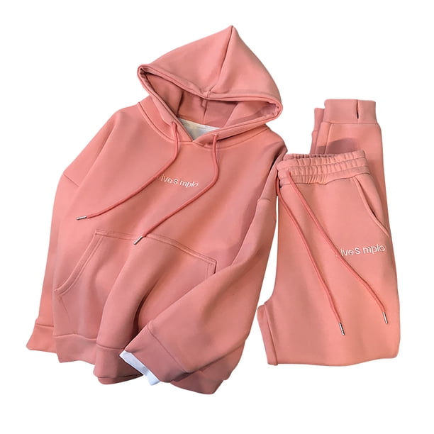 Puntoco Otoño e Invierno Nuevo suéter con Capucha Suelto, Grueso y Afelpado para Mujer, Conjunto de Polainas, Conjunto Deportivo y Informal de Dos Piezas Puntoco Puntoco-6520