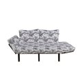 thumbnail image 2 of East Futon Couch, Sketch Style Lotus and Carp Koi Fish Japanese of Friendship Monochrome, Daybed with Metal Frame Upholstered Sofa for Living Dorm, Loveseat, Grey Black White, by Ambesonne, 2 of 4