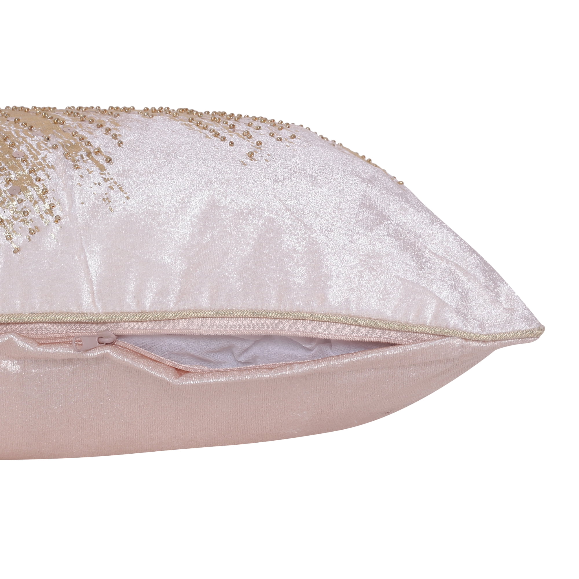 Harlow Hill Demi 16" x 24" Gold/Blush Pink Abstract Polyester Adult Decorative Throw Pillow Cover