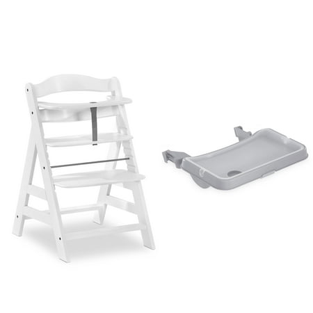 hauck Alpha+ Adjustable Booster High Chair and High Chair Tray Table Grey