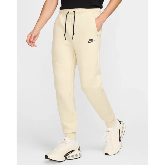 Nike Tech Men's Fleece Joggers (HV0959-234, Light Khaki/Black) Size X-Small