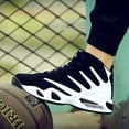 thumbnail image 5 of Men's Professional Basketball Shoes, Comfy High Top Breathable Non Slip Shock Absorption Lace Up Air Cushion Sneakers For Training Running Walking, 5 of 9