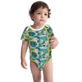 thumbnail image 2 of Yiaed Tropical Floral Print Infant Climbing Short Sleeve Onesie One-Piece Baby Bodysuit Clothes 0-12 Months -2 Years, 2 of 6