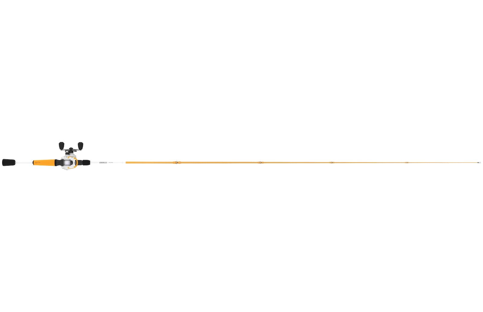 Zebco Roam Baitcast Reel and Fishing Rod Combo, 6-Foot 6-Inch 2-piece Rod, Size 100 Reel, Left-Hand Retrieve, Orange