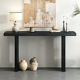 thumbnail image 3 of Harper & Bright Designs Long Console Table with Wood Top, Contemporary Minimalism Wood Entryway Entrance Table for Hallway Living Room, 59'' Black, 3 of 10