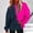 Hot Pink, variant on AOOCHASLIY Tops Women Long Sleeves Casual Hooded Printing Crewneck Pullover Sweatshirt Tops
