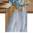 thumbnail image 2 of Blue Brown Gray Graduality Waves Table Runner 90 Inches Long,Kitchen Dining Tablerunners Abstract Art Linen Table Runners Dresser Scarves for Home Dinner Wedding Holiday Party Decor, 2 of 9