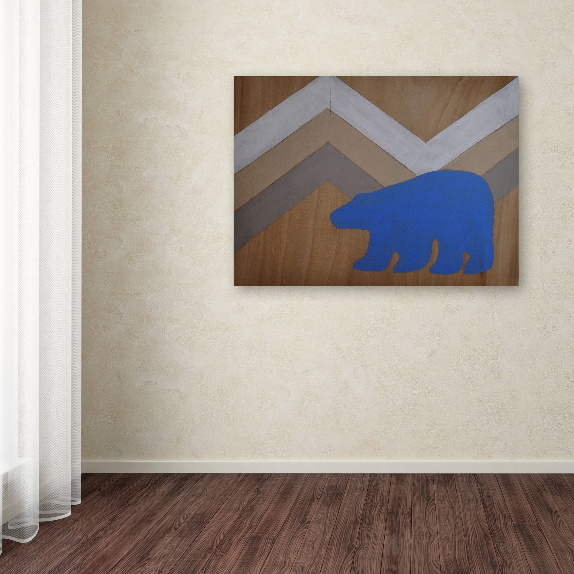 Trademark Fine Art "Blue Polar Bear" Canvas Art by Nicole Dietz