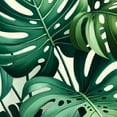 thumbnail image 6 of PIKWEEK Spring Summer Tropical Green Leaf Round Tablecloth Waterproof Resistant Fabric White, 6 of 8