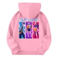thumbnail image 4 of Moonsky Sudadera con capucha y cordón HUNTRX, estampado de grupo de chicas coreanas, jersey corto, suave y cómodo, top de manga larga para primavera y otoño.,Rosa,110, 4 of 5