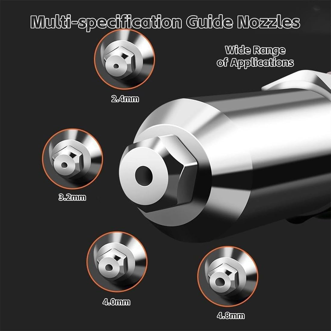 Professional Electric Rivet Gun Adapter Kit for Cordless Drill, 2026 New Drill Attachment with 4 Sizes Threaded Heads (M3 M4 M5 M6), Hand Tool for Metal Working, Automotive, HVAC & DIY Home RepairT