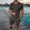 Dark Gray, variant on Men Short Sets Outfits 2 Piece Set Men's T Shirts Short Sleeve & Shorts Summer Set Beach Clothes Matching Set