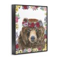 thumbnail image 2 of Stupell Industries Bohemian Flower Friends Bear Black Framed Giclee Art, 16 x 20, by Emily Adams, 2 of 7