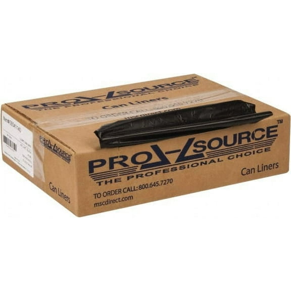 PRO-SOURCE 56 Gal 0.8 mil Household/Office Trash Bag 43" Wide x 48" High, Black