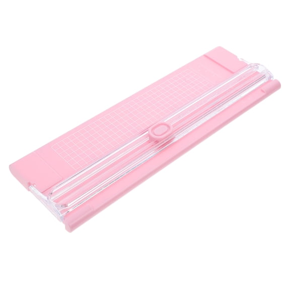WHAMVOX Pink Portable Paper Trimmer for Crafting and Scrapbooking Manual Photo Cutter with Plastic Construction A4 Size