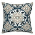 thumbnail image 2 of Creative Products Faded Gray Blue Medallions 18x18 Indoor / Outdoor Pillow, 2 of 9