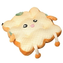 Toast Bread Pillow Cushion, Square Chair Cover Seat Cushion Pad Super Soft Floor Seat Pad for Bedroom, Chair Pads Cushion Plush Cushion for Office Kawaii Plush Toy Gift for Birthday, Christmas