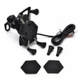 thumbnail image 1 of Soporte Porta Celular Moto Cargador Usb Base Espejo Universa, 1 of 7